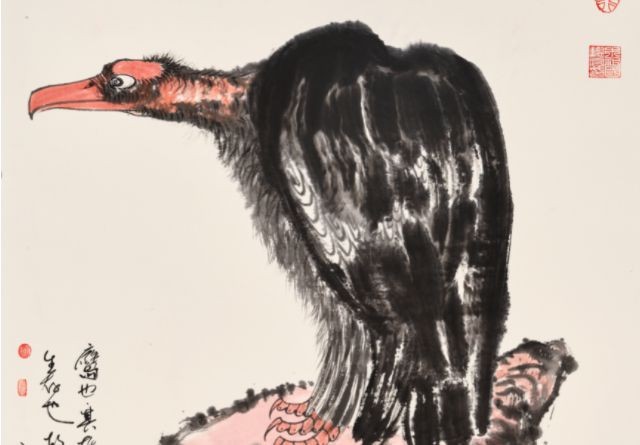 从西藏岩画“鸟图腾”说起，探究朱祖国鹰画作品的精神内涵