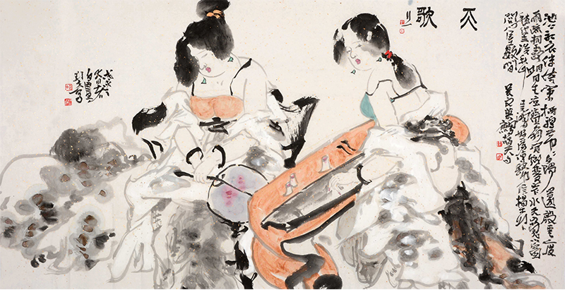 著名画家白野夫人物画欣赏