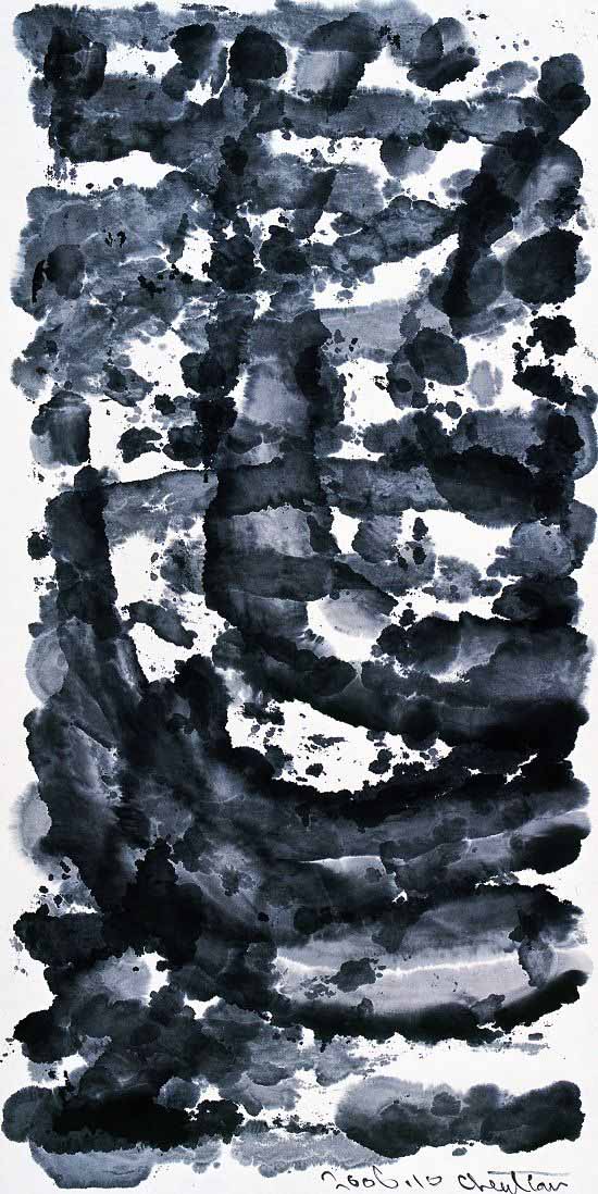 4、陈天 ·《蚀》系列 · 纸本水墨 · 180x90cm · 2006.jpg